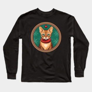 Abyssinian Cat Xmas, Love Cats Long Sleeve T-Shirt