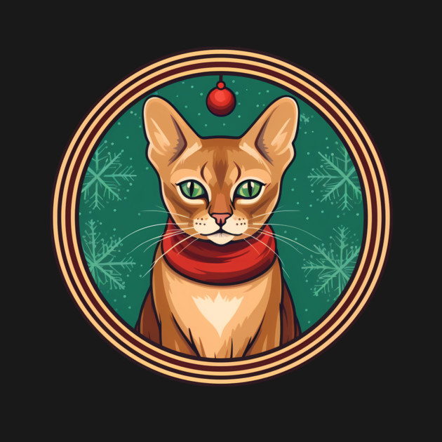 Abyssinian Cat Xmas, Love Cats by logiamerch
