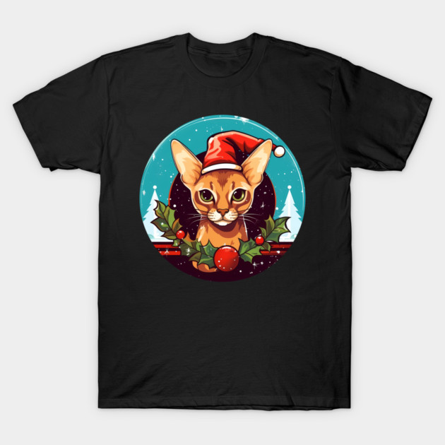 Abyssinian Xmas, Love Cats T-Shirt by logiamerch