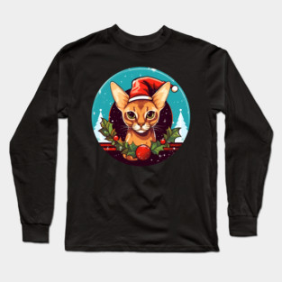 Abyssinian Xmas, Love Cats Long Sleeve T-Shirt