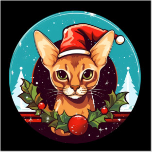 Abyssinian Xmas, Love Cats Posters and Art