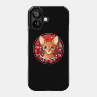 Abyssinian Xmas, Love Cats Phone Case