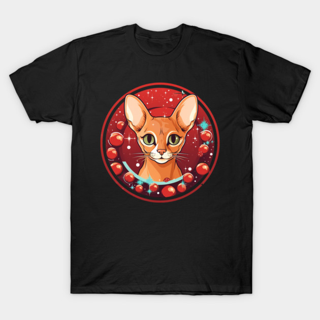 Abyssinian Xmas, Love Cats T-Shirt by logiamerch