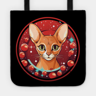 Abyssinian Xmas, Love Cats Tote
