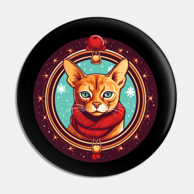 Abyssinian Cat Xmas, Love Cats Pin by logiamerch