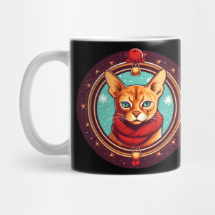 Abyssinian Cat Xmas, Love Cats Mug