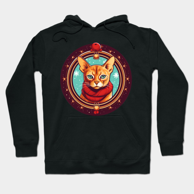 Abyssinian Cat Xmas, Love Cats Hoodie by logiamerch