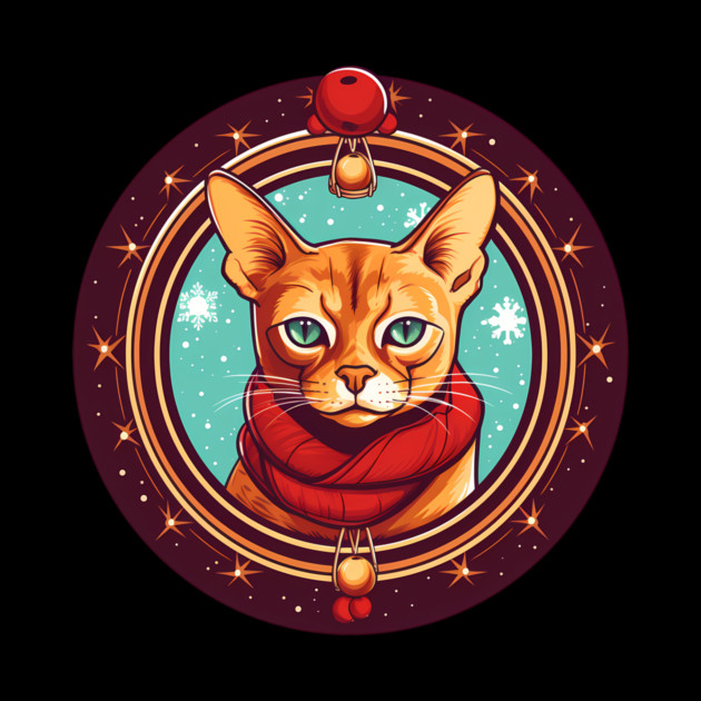 Abyssinian Cat Xmas, Love Cats by logiamerch