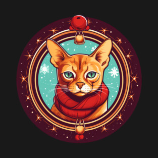 Abyssinian Cat Xmas, Love Cats T-Shirt