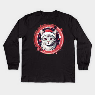 American Shorthair Cat Kids Long Sleeve T-Shirt