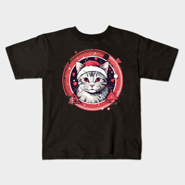 American Shorthair Cat Kids T-Shirt by logiamerch