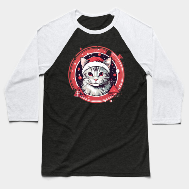 American Shorthair Cat Baseball T-Shirt by logiamerch