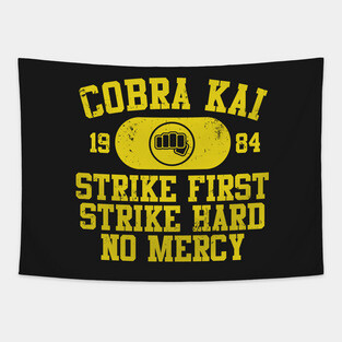 Cobra Kai Vintage Tee Motto (Fist) Tapestry