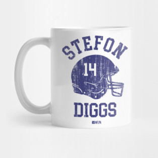 Stefon Diggs Buffalo Helmet Font Mug
