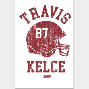 Travis Kelce Kansas City Helmet Font Posters and Art