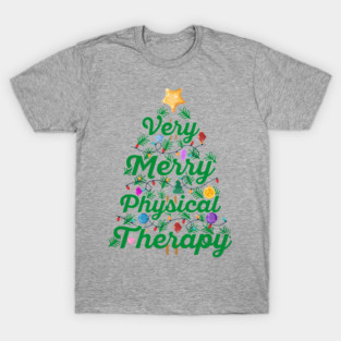 PT Christmas Very Merry Physical Therapy Christmas T-Shirt