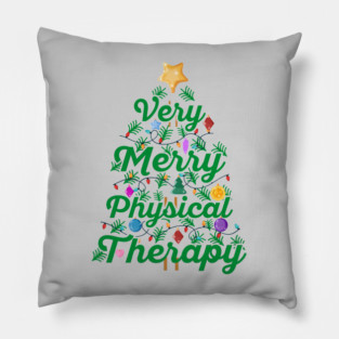 PT Christmas Very Merry Physical Therapy Christmas Pillow