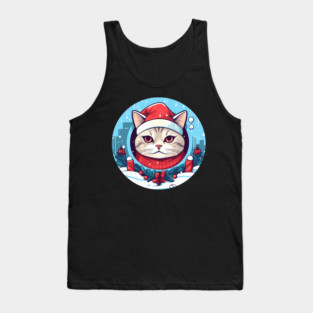 American Shorthair Cat Xmas, Love Cats Tank Top
