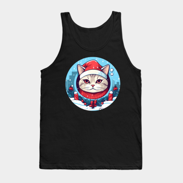 American Shorthair Cat Xmas, Love Cats Tank Top by logiamerch