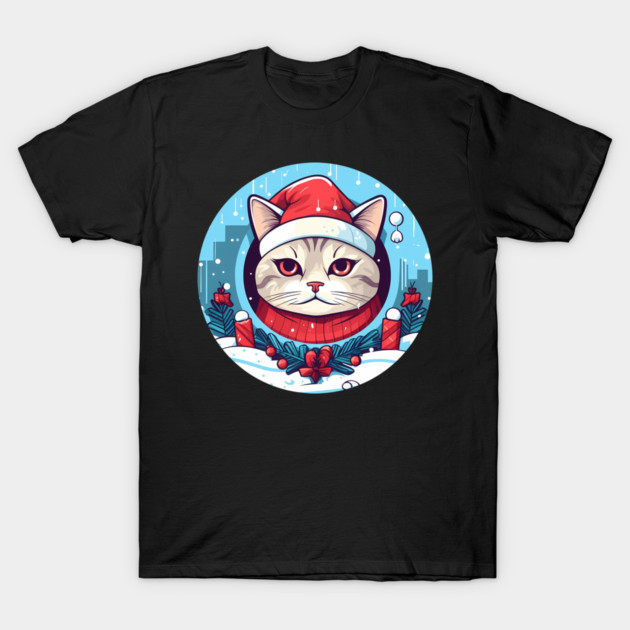 American Shorthair Cat Xmas, Love Cats T-Shirt by logiamerch