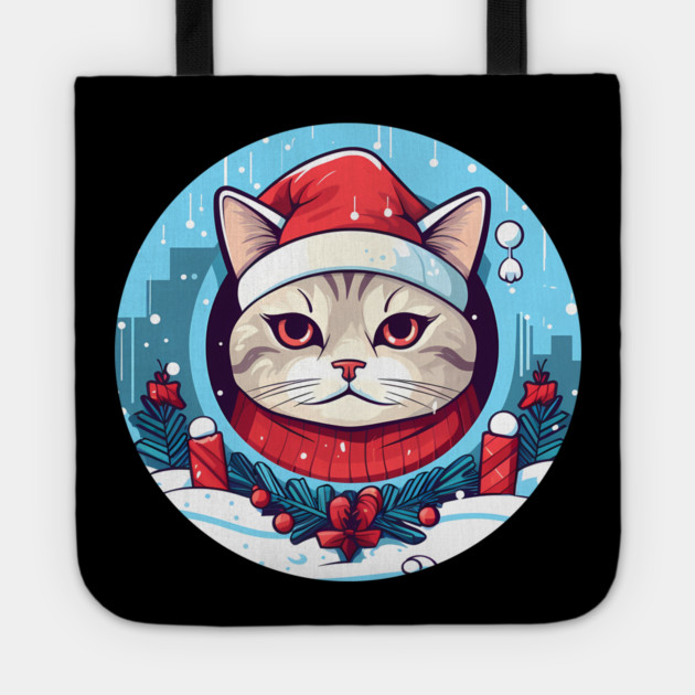 American Shorthair Cat Xmas, Love Cats Tote by logiamerch