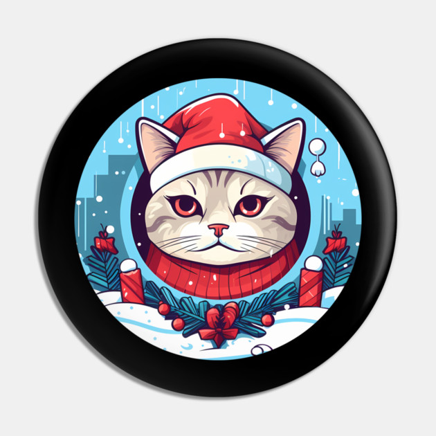 American Shorthair Cat Xmas, Love Cats Pin by logiamerch