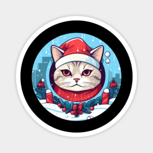 American Shorthair Cat Xmas, Love Cats Magnet