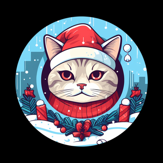 American Shorthair Cat Xmas, Love Cats by logiamerch
