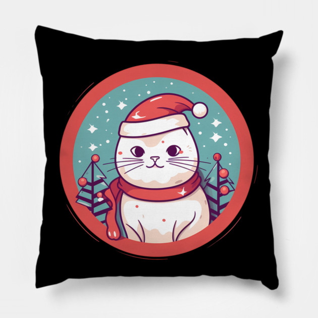 American Shorthair Cat Xmas, Love Cats Pillow by logiamerch
