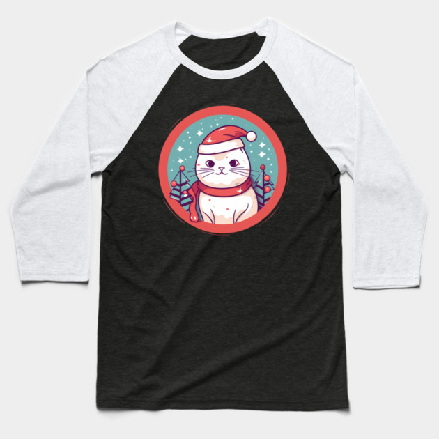 American Shorthair Cat Xmas, Love Cats Baseball T-Shirt by logiamerch