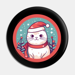 American Shorthair Cat Xmas, Love Cats Pin