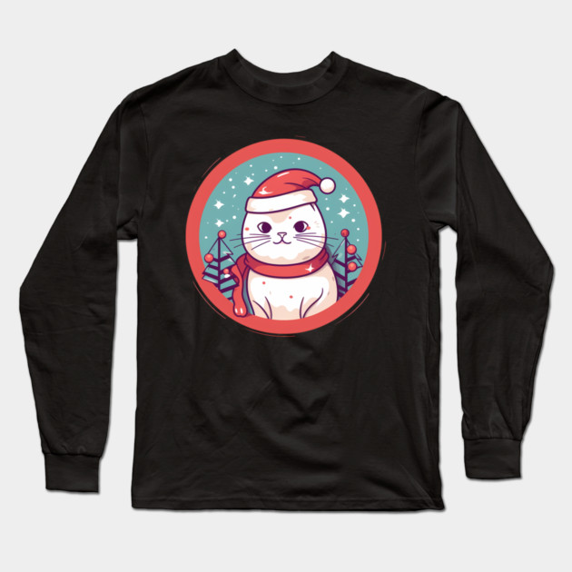 American Shorthair Cat Xmas, Love Cats Long Sleeve T-Shirt by logiamerch