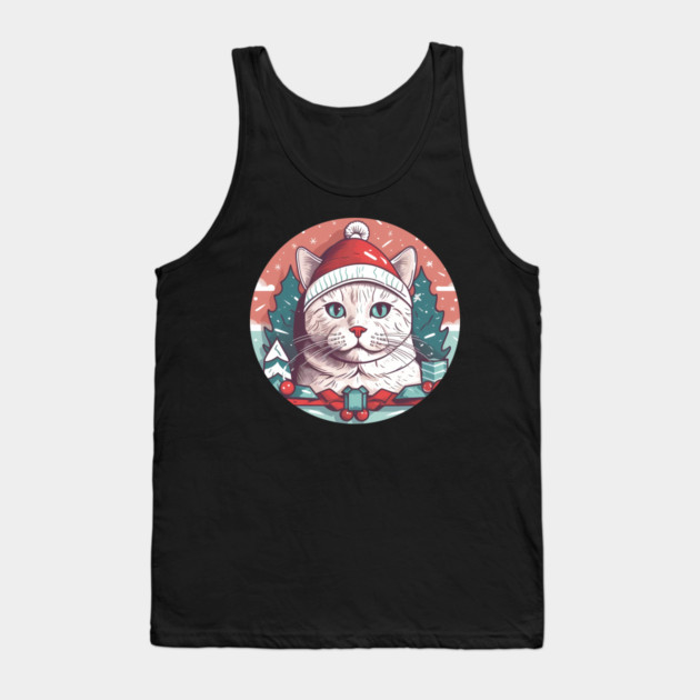 American Shorthair Cat Xmas, Love Cats Tank Top by logiamerch