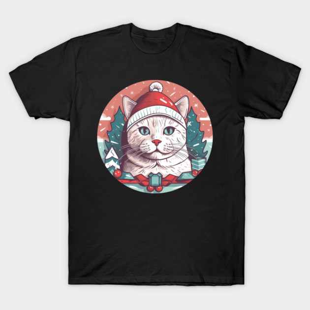 American Shorthair Cat Xmas, Love Cats T-Shirt by logiamerch