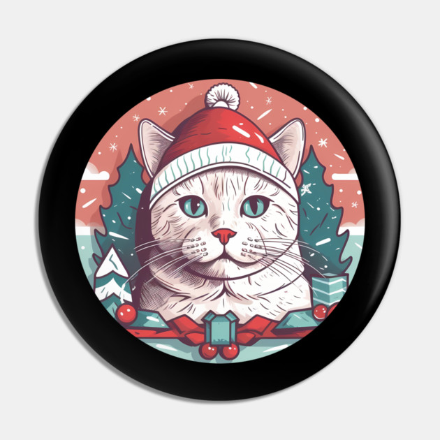 American Shorthair Cat Xmas, Love Cats Pin by logiamerch