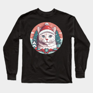 American Shorthair Cat Xmas, Love Cats Long Sleeve T-Shirt