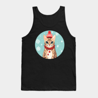 Bengal Cat Xmas, Love Cats Tank Top