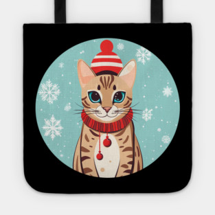 Bengal Cat Xmas, Love Cats Tote