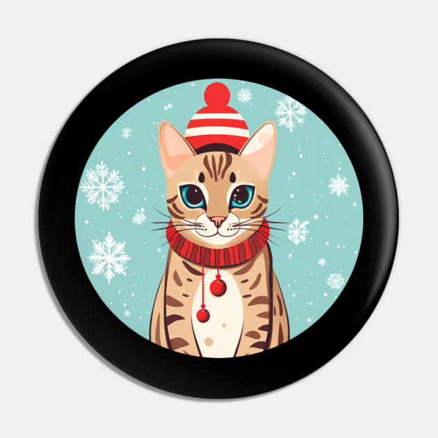 Bengal Cat Xmas, Love Cats Pin by logiamerch