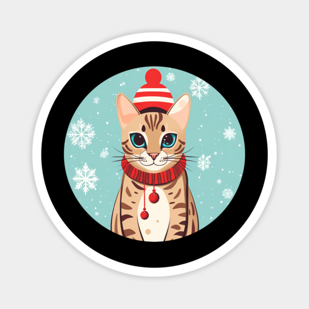 Bengal Cat Xmas, Love Cats Magnet by logiamerch