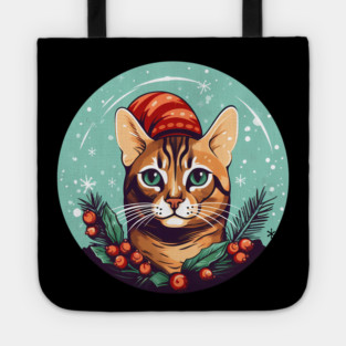 Bengal Cat Xmas, Love Cats Tote