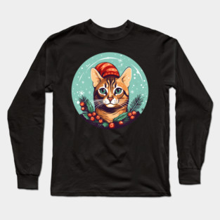 Bengal Cat Xmas, Love Cats Long Sleeve T-Shirt