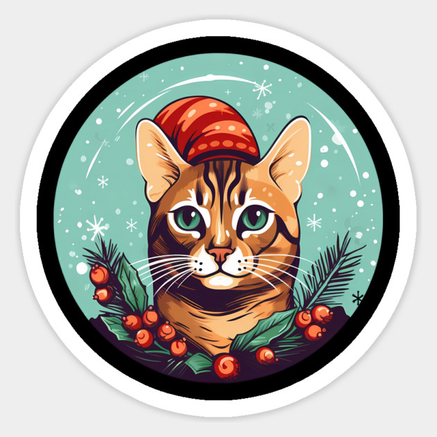 Bengal Cat Xmas, Love Cats Sticker by logiamerch