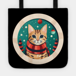 Bengal Cat Xmas, Love Cats Tote