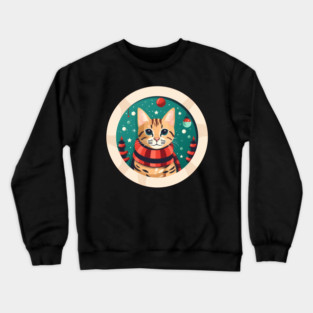Bengal Cat Xmas, Love Cats Crewneck Sweatshirt