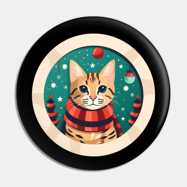 Bengal Cat Xmas, Love Cats Pin by logiamerch