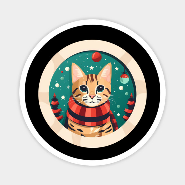 Bengal Cat Xmas, Love Cats Magnet by logiamerch