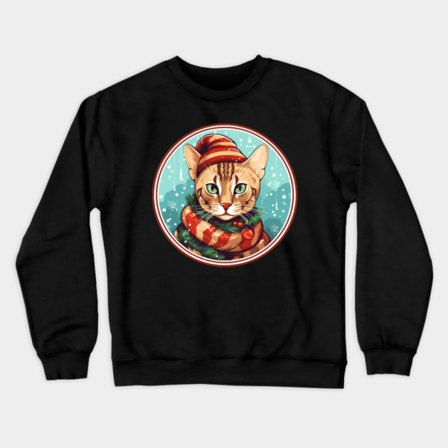 Bengal Cat Xmas, Love Cats Crewneck Sweatshirt by logiamerch