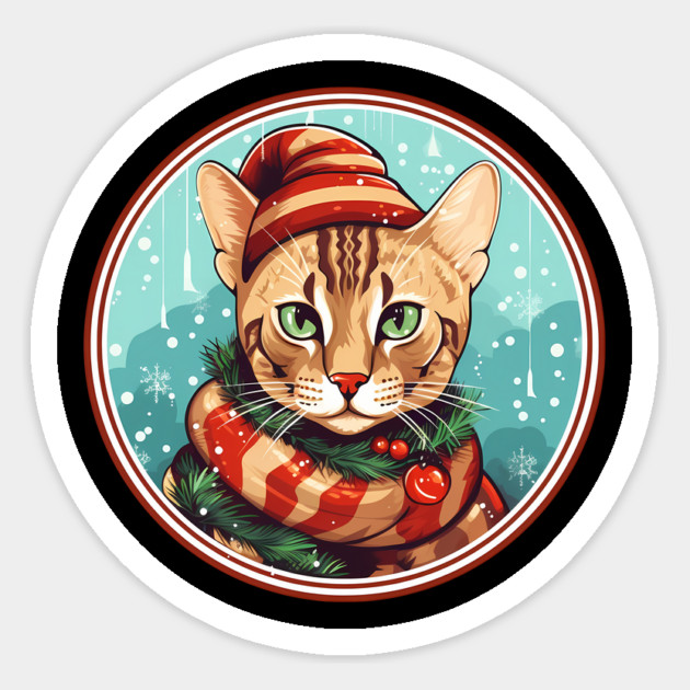 Bengal Cat Xmas, Love Cats Sticker by logiamerch
