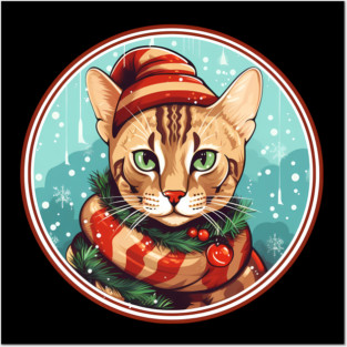 Bengal Cat Xmas, Love Cats Posters and Art